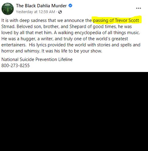 Trevor Strnad death