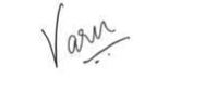 Varalaxmi Sarathkumar Signature & autograph