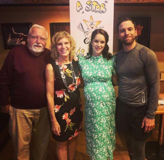 Zack with his parents and wife