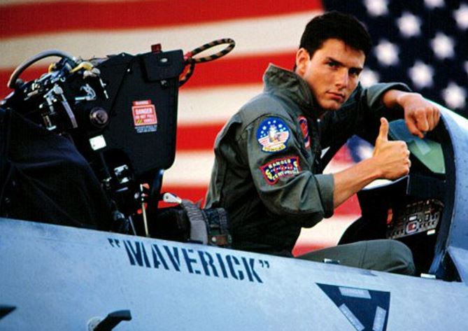 Actor Tom Cruise played the lead role in Top Gun Movie