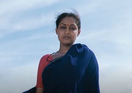 Actress Rohini as Mentally ill woman in the film