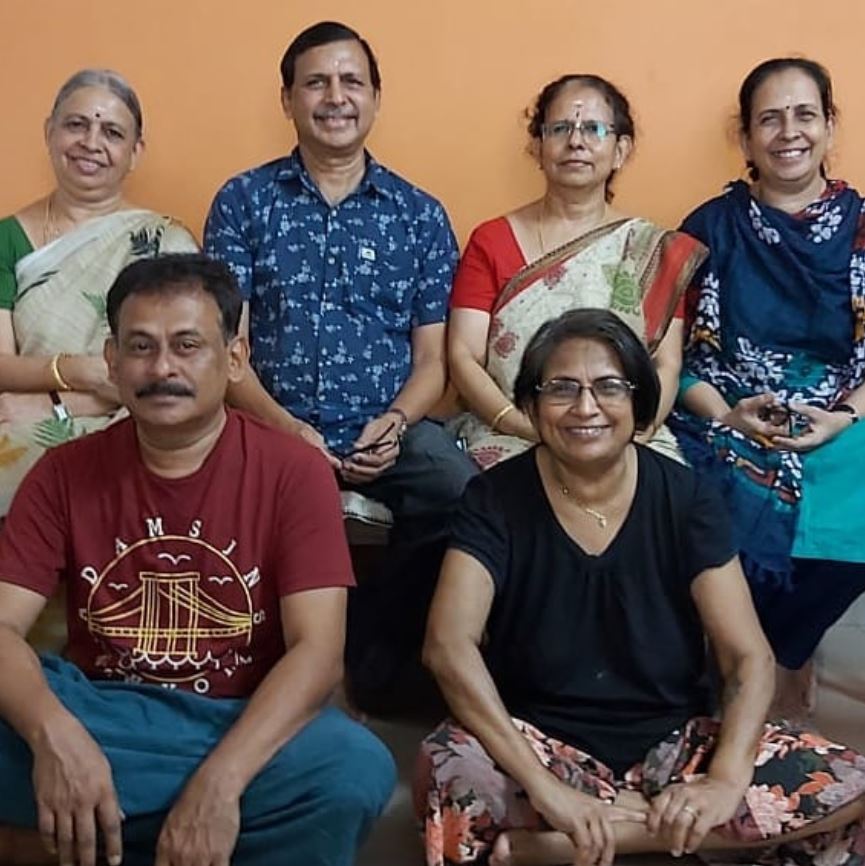 Ambika Rao with her sisters and brothers