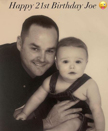 An old photo of Billy with his son Joe
