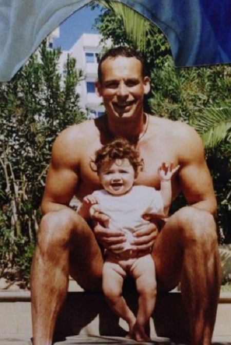 Antigoni Buxton with her father durign her childhood