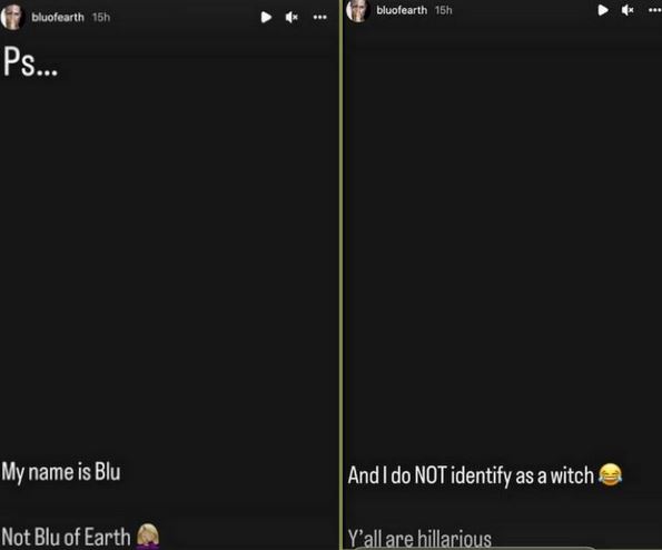Blu's IG story