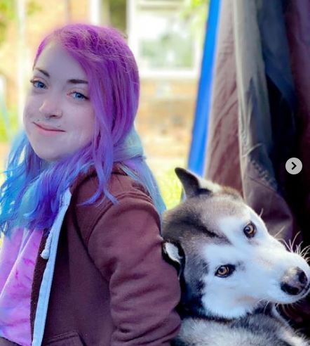 Burkitt and her pet dog