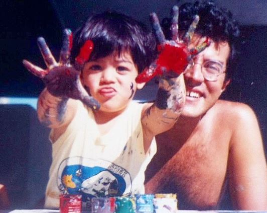 Carol and her father Luca De Castro
