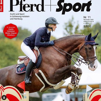 Cassandra Orschel got featured on the cover of Pferd Sports