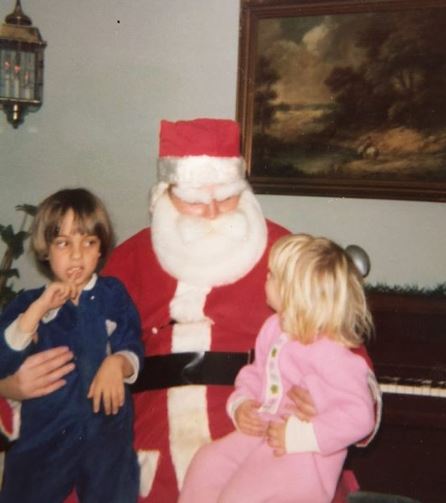Childhood photo of Allison with her brother