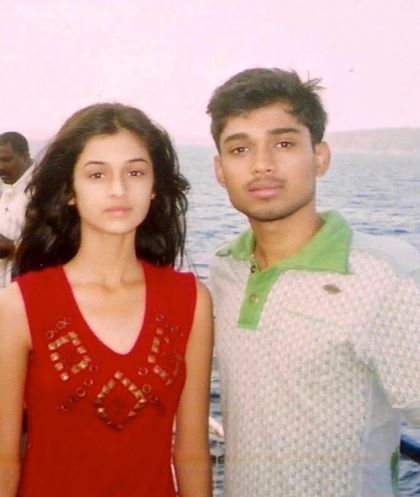 Darshana Banik old image with her bro