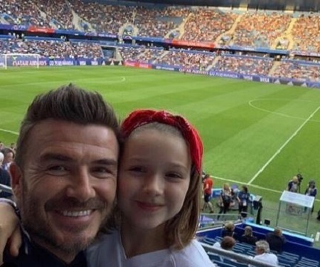 David Beckham and Harper