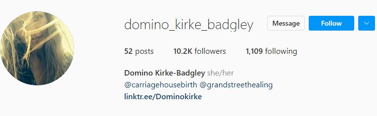 Domino Kirke INstagram account
