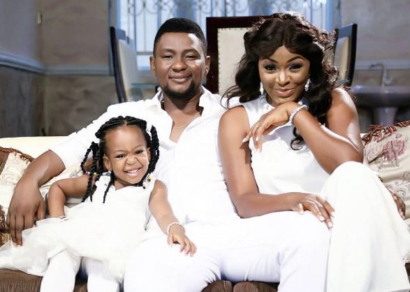 Eke with her husband Austin Ikechukwu Faani and daughter