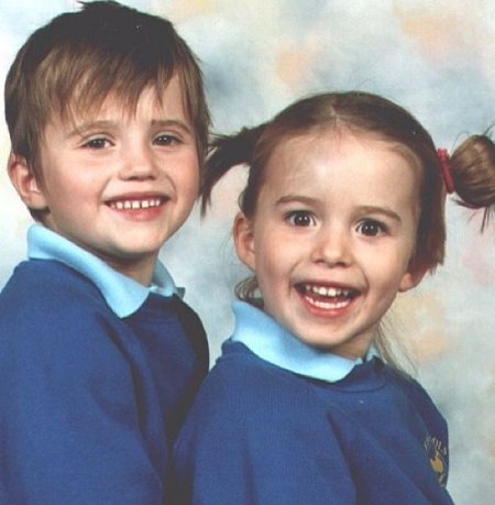 George Sear with his sister Lydia Sear