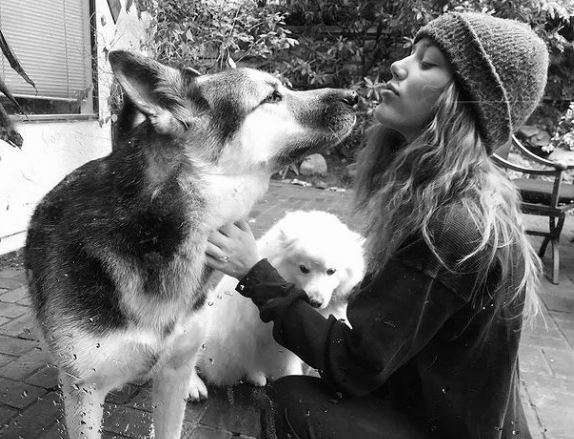Grace Van Dien is an animal lover