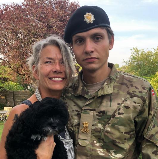 Hanne Jacobsen and her son