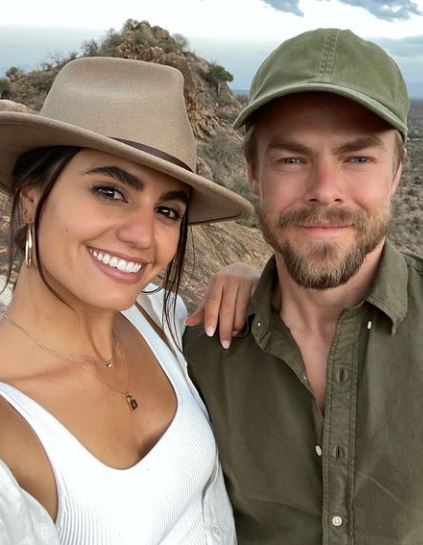 Hayley with her partner Derek Hough