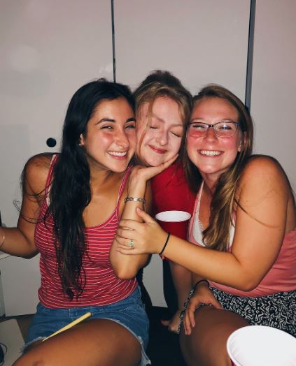 Isabel with her friends
