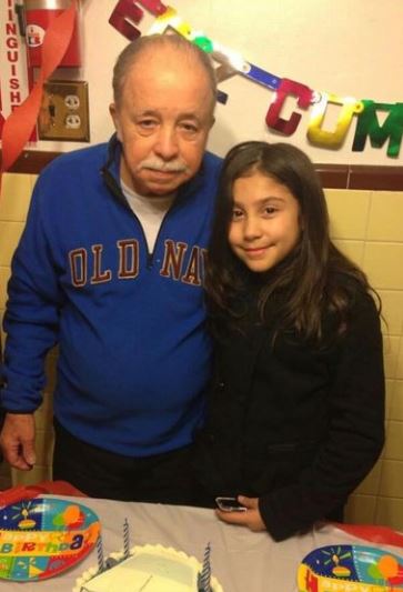 Isabella with her grandfather