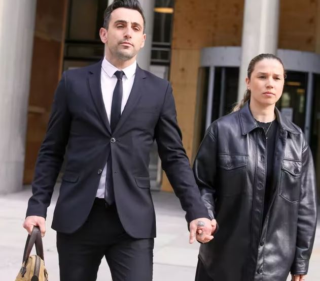 Jacob Hoggard with his current wife