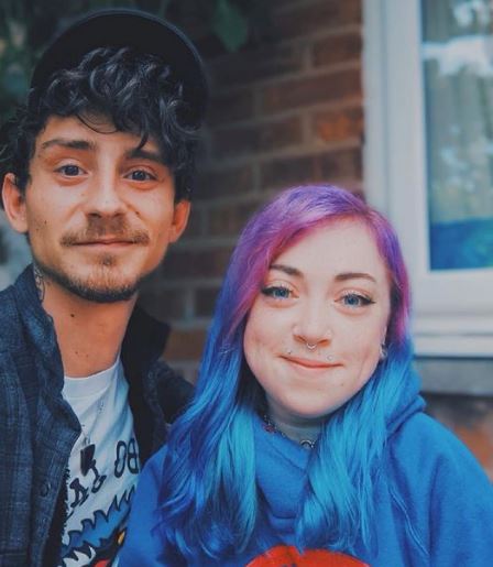 Jasmine with her fiancé Lewis Burke