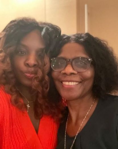 Joaquina with her mother Florentina Kaluango