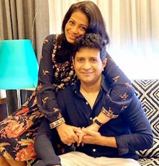 Jyothy Krishna with her husband