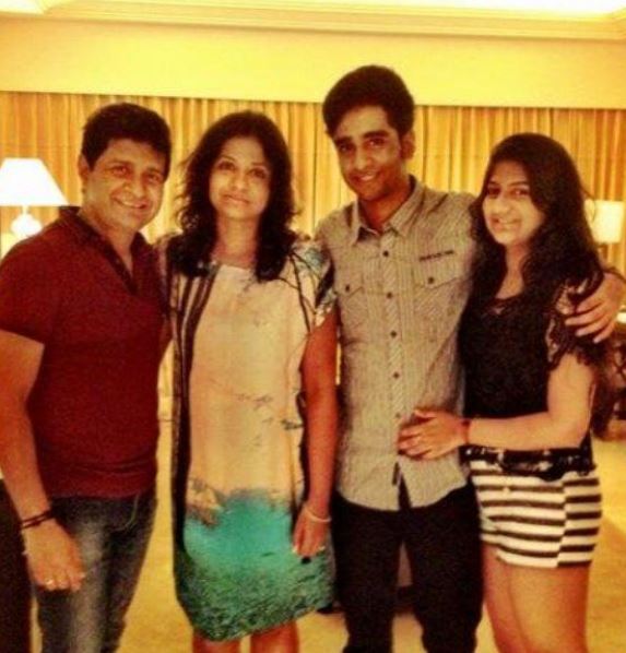 Jyothy Krishna with her spouse, son and daughter