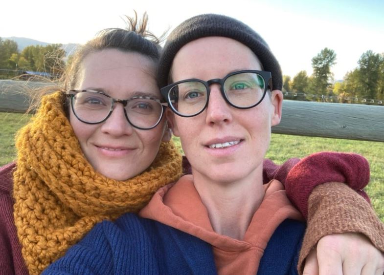 Katie Herzog with her wife