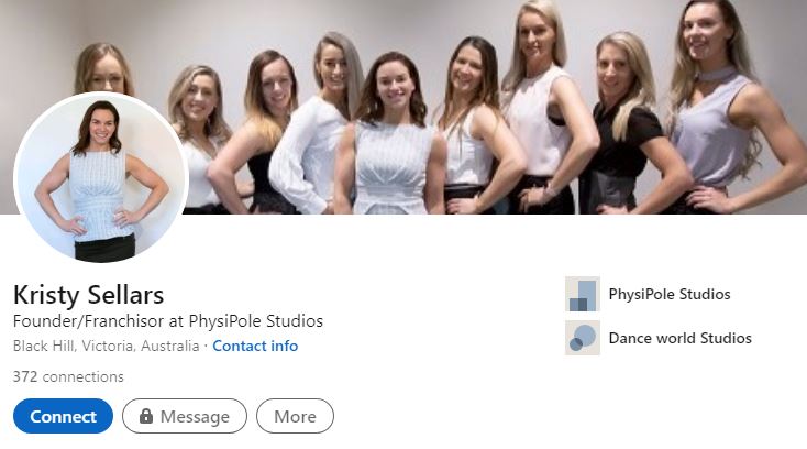 Kristy Sellars LinkedIn account