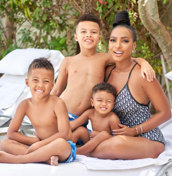 Lesa Milan with her sons