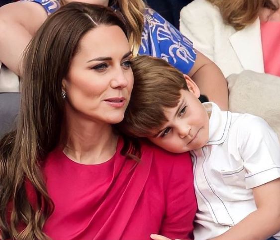 Louis and his mother Catherine, Duchess of Cambridge
