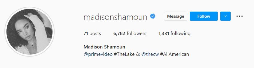 Madison Shamoun IG handle