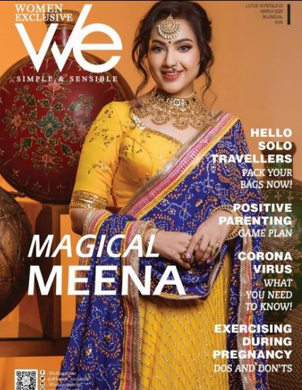 Meena on the cover page of We magazine