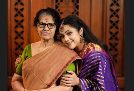 Meena with her mom
