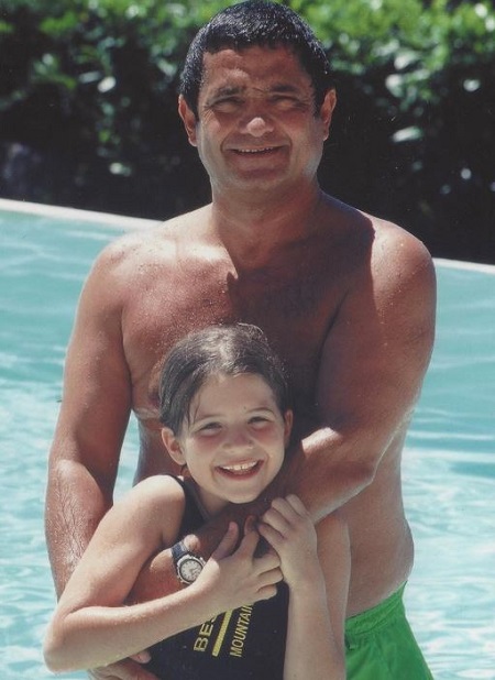 Naomie Olindo childhood picture with her father