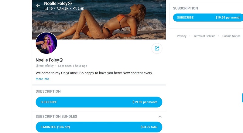 Noelle Foley Onlyfans account