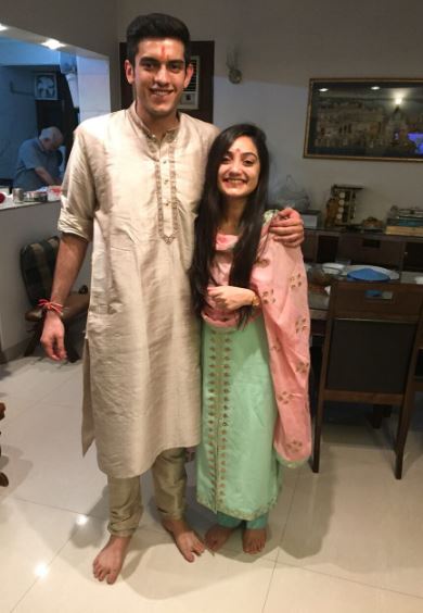 Nupur with her cousin brother