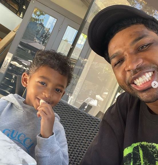 Prince Thompson with his dad