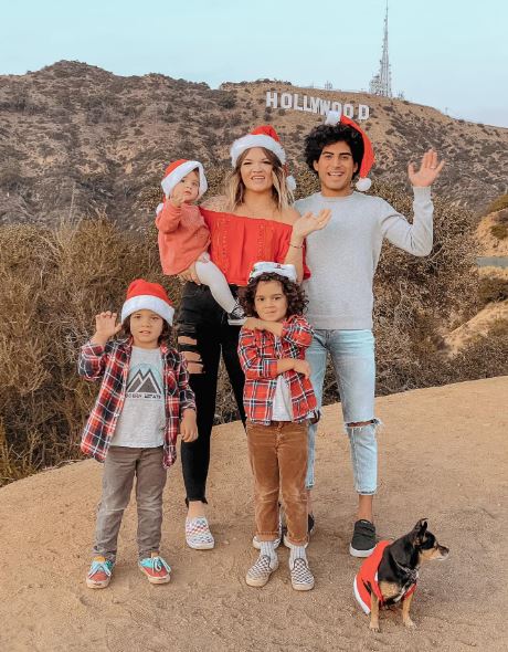 Ricci Tres with his ex wife daughter and sons