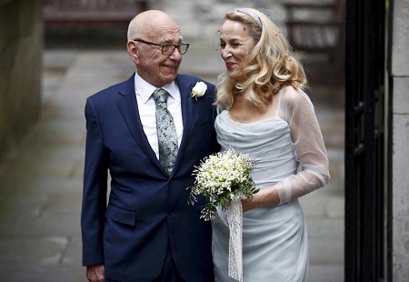 Rupert Murdoch with Jerry Hall