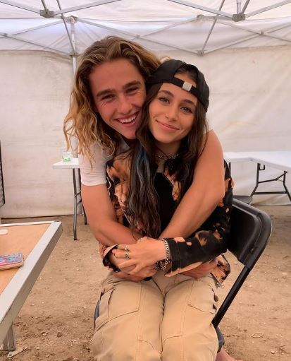 Sky with co-star Kai Lewins