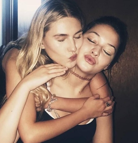 Sofia Hublitz with her best friend