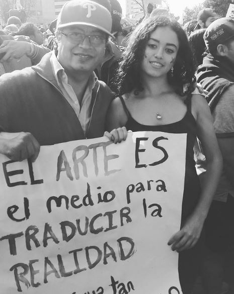 Sofia and her dad Gustavo Petro