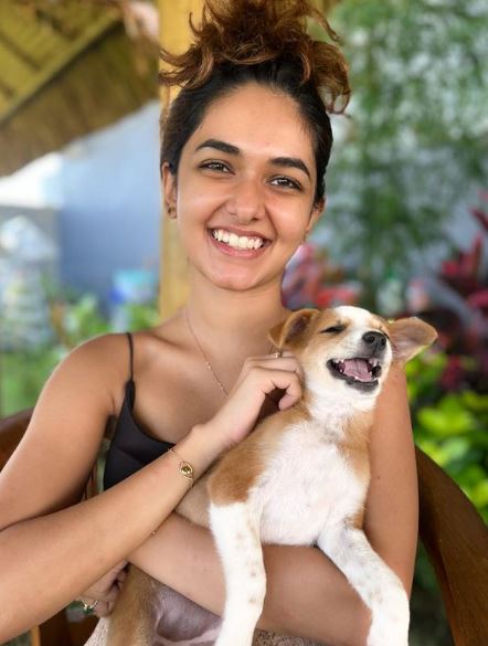 Sonya Mulkeet with her pet dog Mori