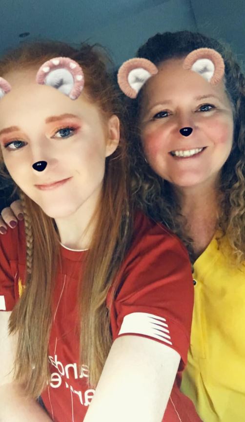 Sophie Corcoran with her mother