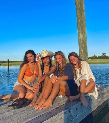 Summer with her friends