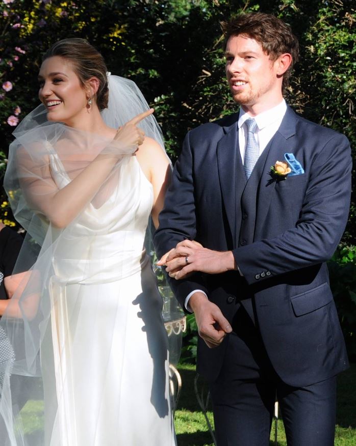 Tess Haubrich and Nicholas Gell