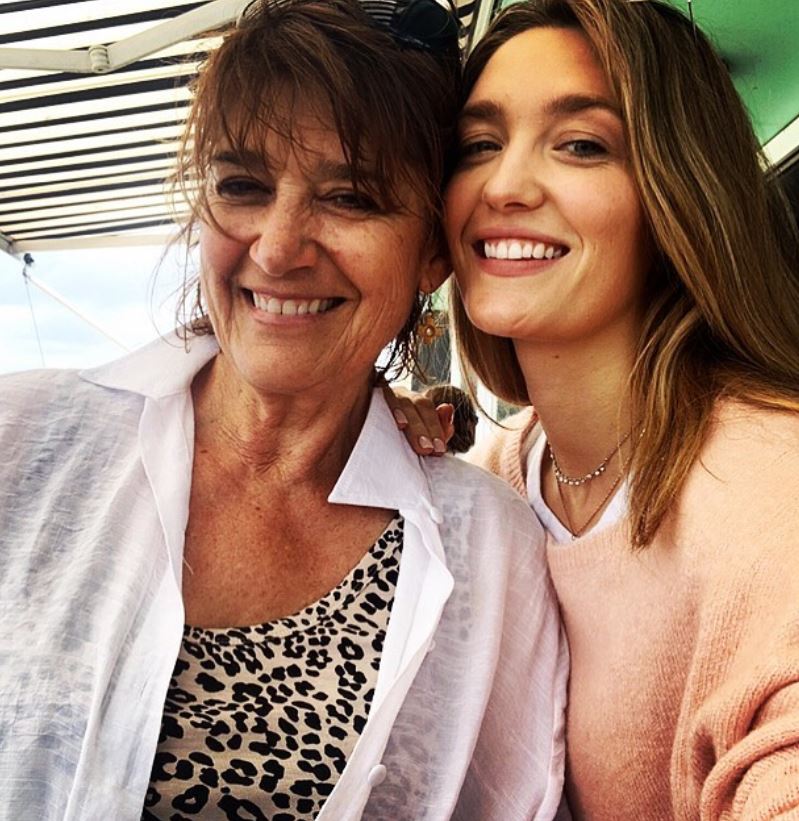 Tess Haubrich with her mother