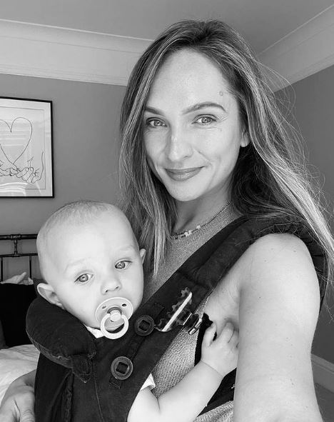 Tom Mann's fiancée Dani Hampson and son Bowie